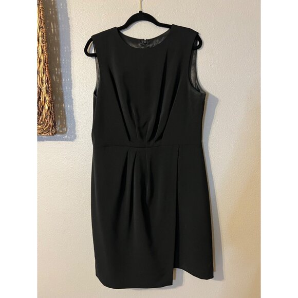 Alex Marie Dress 14 Black Crew Neck Sleeveless Stretch Sheath Career Church - Picture 7 of 9